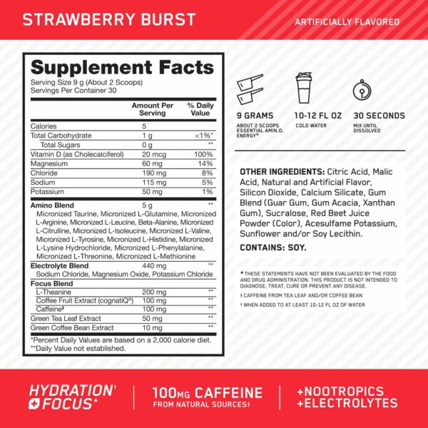 Alternative view of Amino Energy Hydration Optimum Nutrition