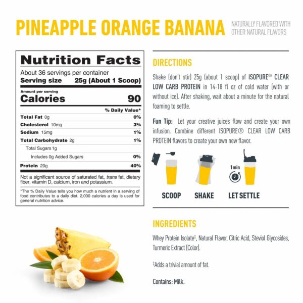 Alternative view of Isopure Clear Low Carb Isopure Company