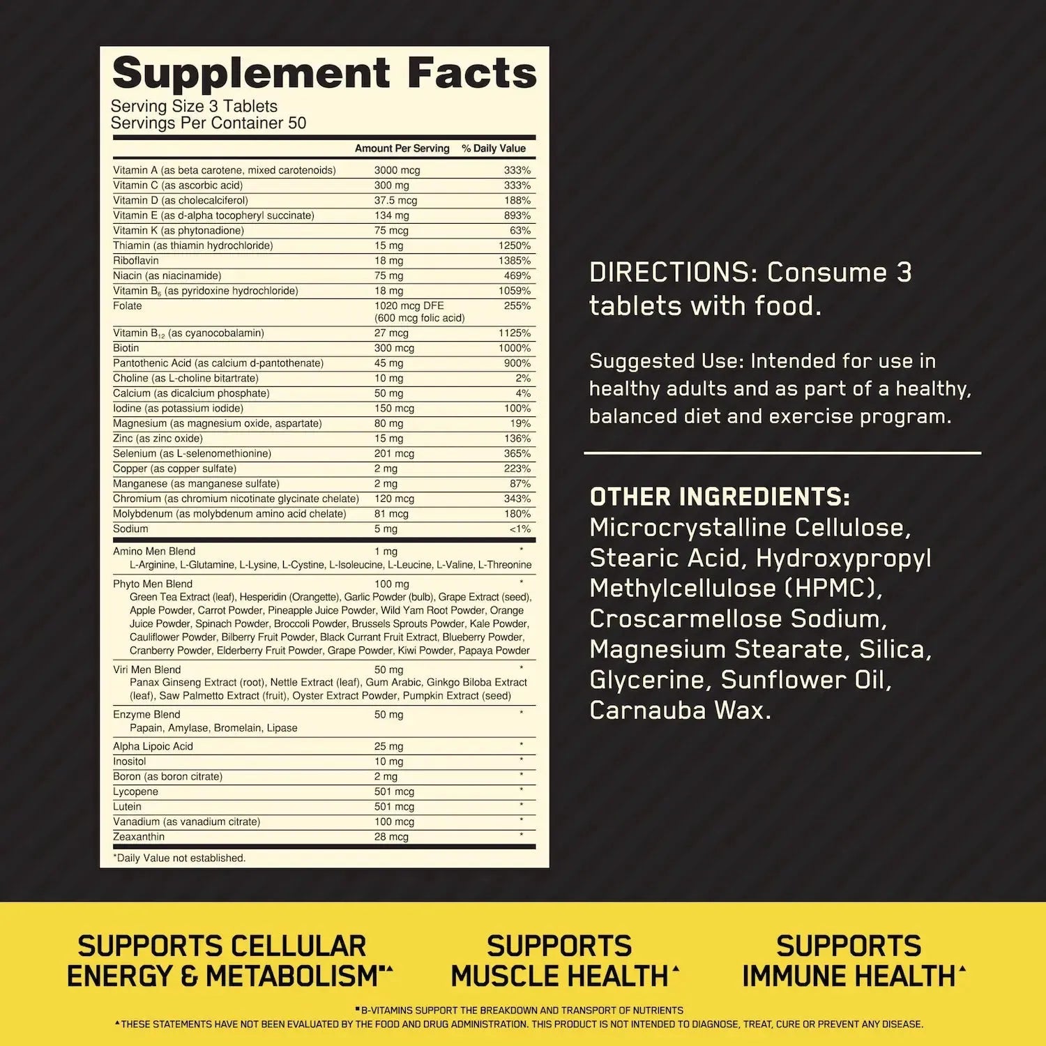 Opti Men Optimum Nutrition - Imagen 2