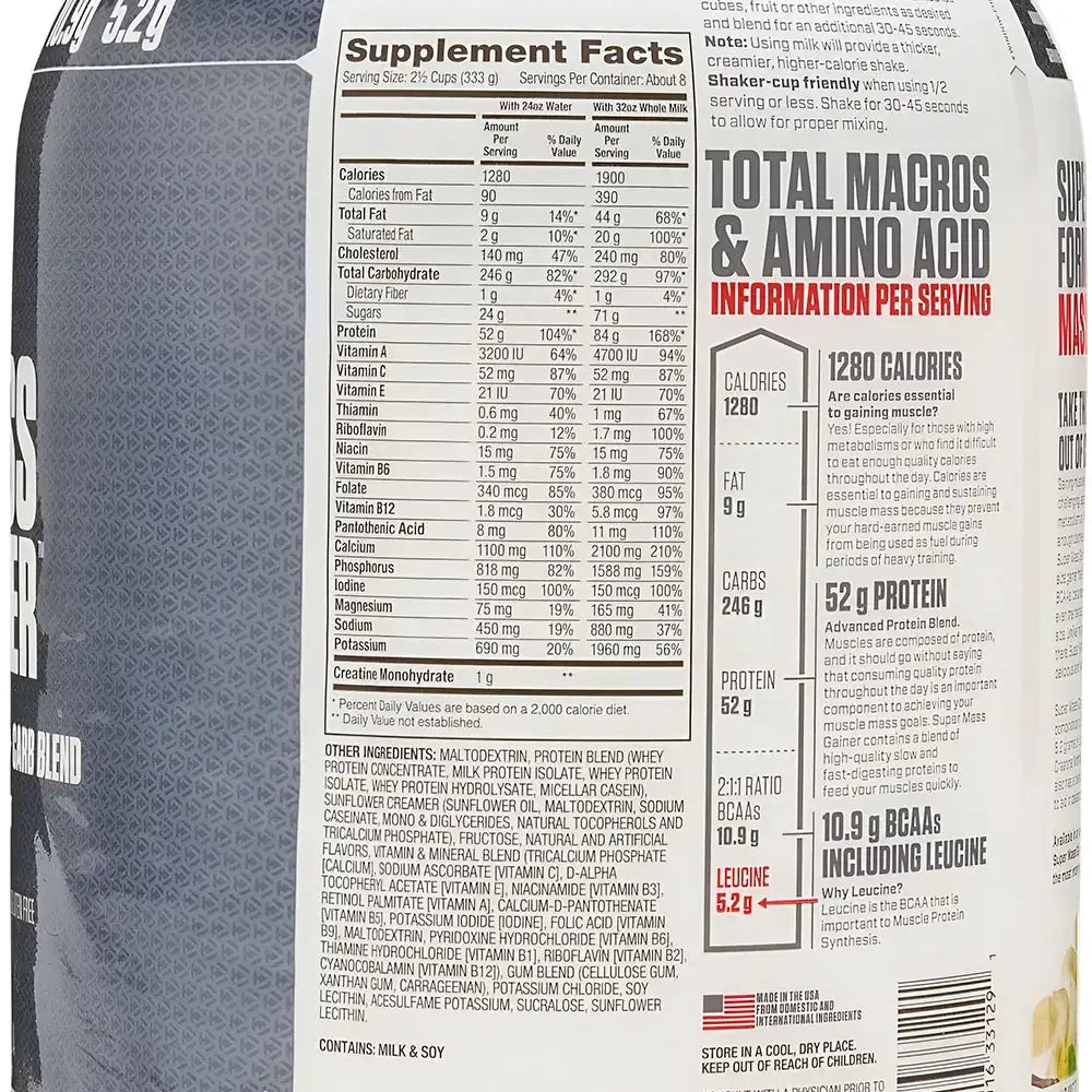 Super Mass Gainer Dymatize Nutrition - Imagen 3
